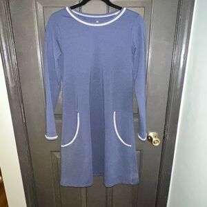 Spartina 449 Navy Long Sleeve Dress with White Accents